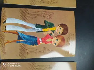 Lote 3 Postales Vintage Figuras Moda