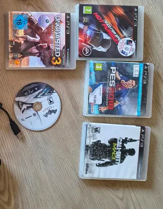 Lote Juegos PS3: Uncharted 3, PES 2018, MÁS