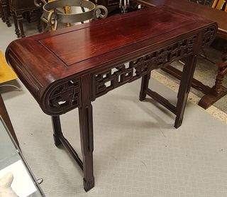 Mesa Palisandro China Tallada Siglo XIX