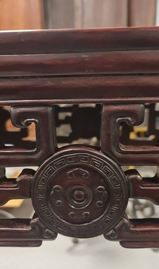 Mesa Palisandro China Tallada Siglo XIX