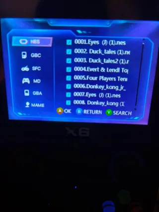 Consola Retro X6 Negra