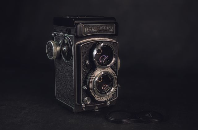Rolleicord VB Fotocamera TLR Nera