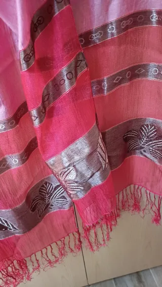 Foulard leggero rosa e rosso