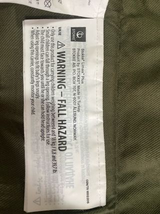 Mochila portabebés verde de stokke limas plus