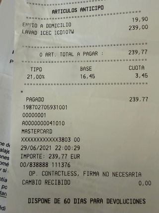 Lavadora ICECOOL ICD107W