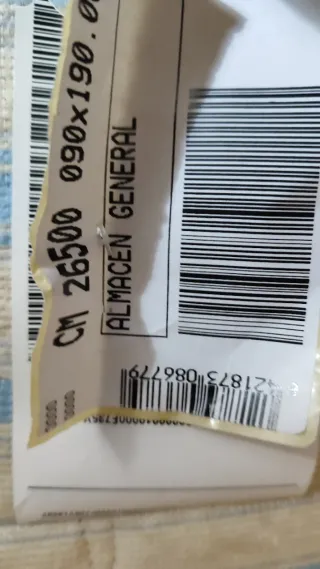 Colchón 90x190. Sin usar. Muelles.