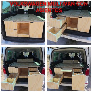 Muebles Camper furgos M/X/XL. Cama nido a medida.