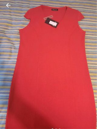 lote 2 vestidos rojo y beis talla xl sin estrenar
