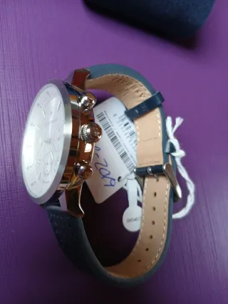 Reloj Maserati V8 Cronógrafo Plata y Azul