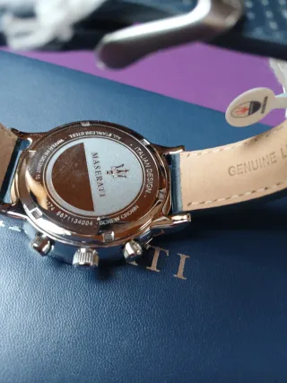 Reloj Maserati V8 Cronógrafo Plata y Azul