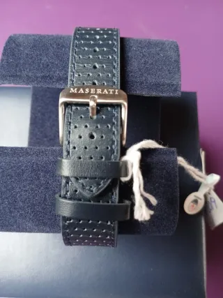 Reloj Maserati V8 Cronógrafo Plata y Azul