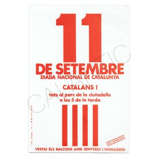 11 SETEMBRE DIADA NACIONAL CATALUNYA PASQUÍN 1976
