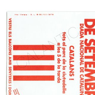 11 SETEMBRE DIADA NACIONAL CATALUNYA PASQUÍN 1976
