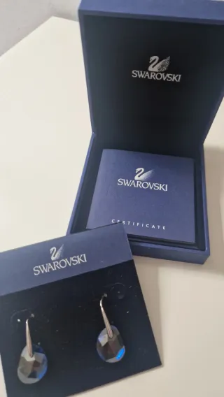 Pendientes Swarovski Azules y Plateados