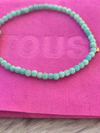 Pulsera Tous Oso Turquesa y Oro