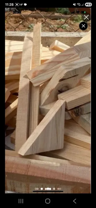 Astillas de madera para leña