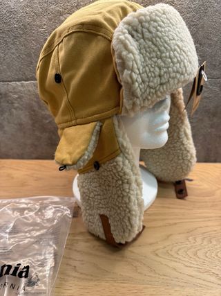 Gorro aviador Patagonia beige/amarillo