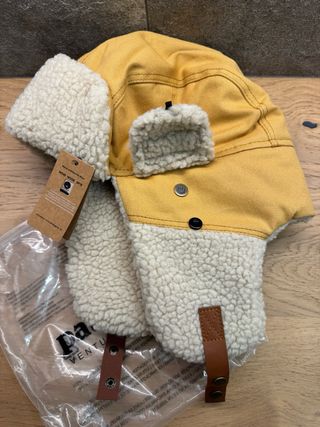 Gorro aviador Patagonia beige/amarillo