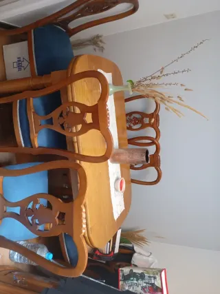 Mesa castaño y sillas