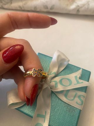Anillo Tous Vermeil 925 Osito Multicolor