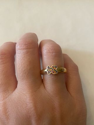 Anillo Tous Vermeil 925 Osito Multicolor