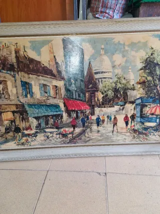 Cuadro antiguo de madera