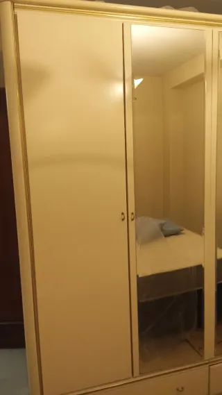 Armario de madera con espejo