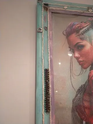 Cuadro estilo tribal mujer