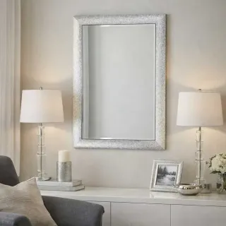 Espejo Decorativo Plata Cepillada 40x60