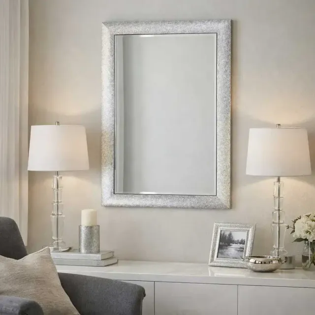 Espejo Decorativo Plata Cepillada 40x60