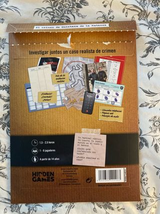 Juego d detective Crimen de Quintana de la Matanza