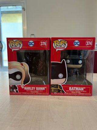 Funko Pop! DC Comics Harley Quinn 376 e Batman 374