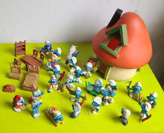 Villaggio Puffi con Casa Fungo e Mobili