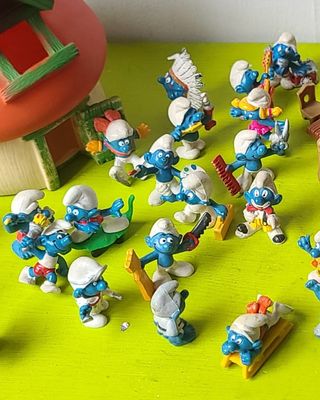 Villaggio Puffi con Casa Fungo e Mobili