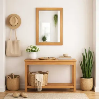 Espejo Pared Madera Natural 40x60