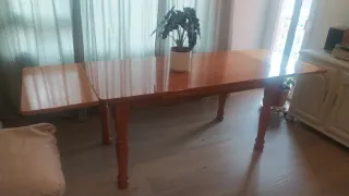 Mesa de pino maciza extensible