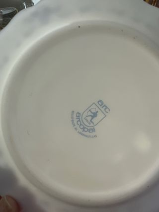 Juego 6 Platos Llanos Pequeños Porcelana