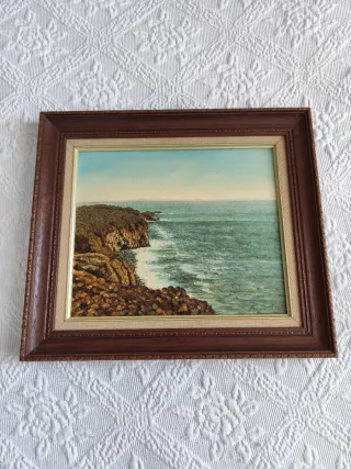 Oferta! 2 cuadros Paisajes Marco Madera