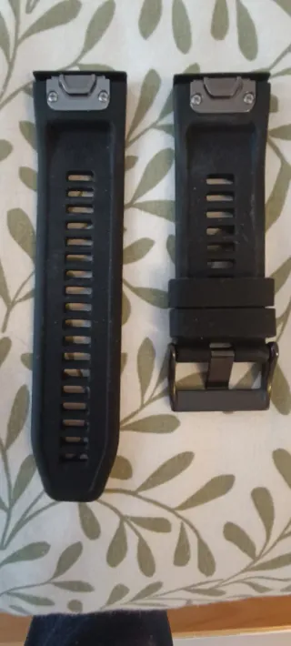 Correa Garmin Fenix 3 Naranja y otra negra.