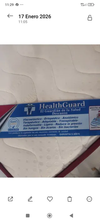 Colchón Viscoelástico 2x150