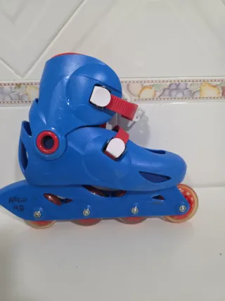Patines en línea infantiles azules talla 32-34