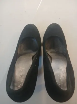 Décolleté camoscio nero tacco 10 cm