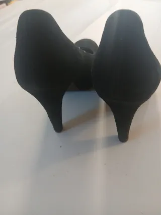 Décolleté camoscio nero tacco 10 cm