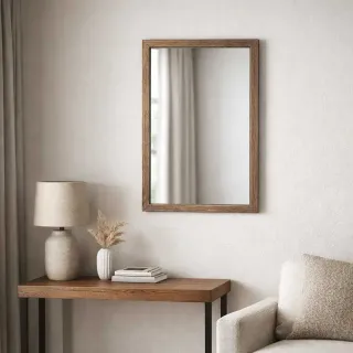 Espejo Pared Madera Wengué 50x70