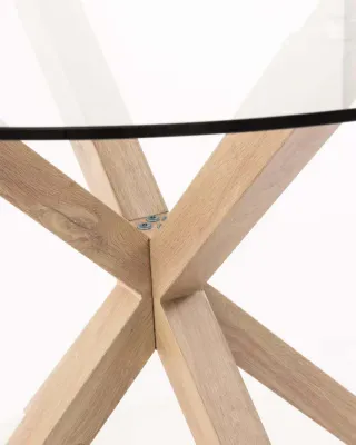 HERMOSA MESA CIRCULAR DE CRISTAL