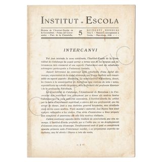 Butlletí Institut-Escola 1932 Nº 5 Catalunya