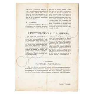 Butlletí Institut-Escola 1932 Nº 5 Catalunya