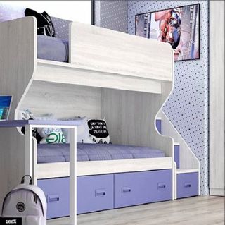 LITERA CON ESCALERA DE CAJONES LIDER2