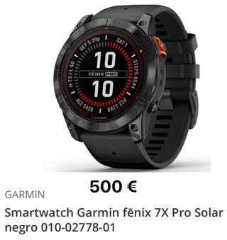 Smartwatch Garmin fēnix 7X Pro Solar Negro