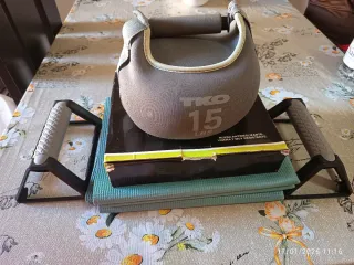 Kit Ejercicio Rueda y Mancuerna 15 lbs